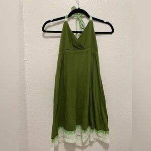 Y2k green babydoll dress